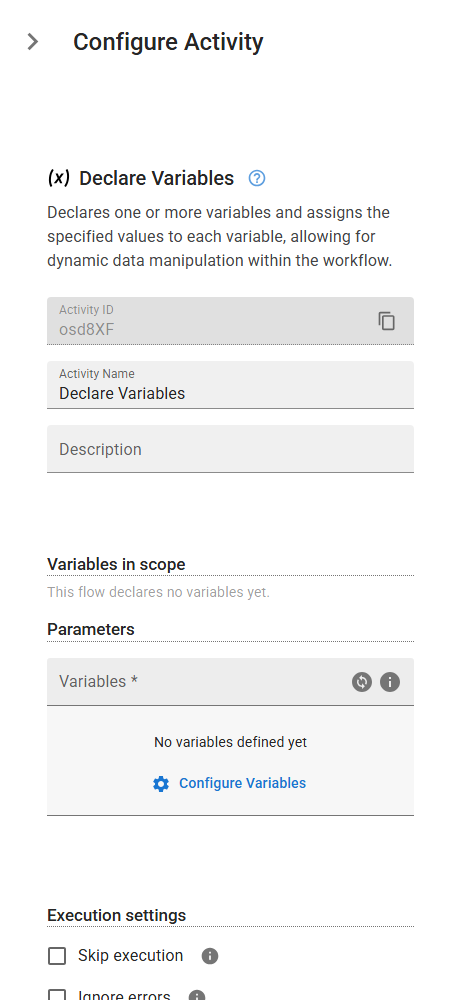 The Assign activity in the designer