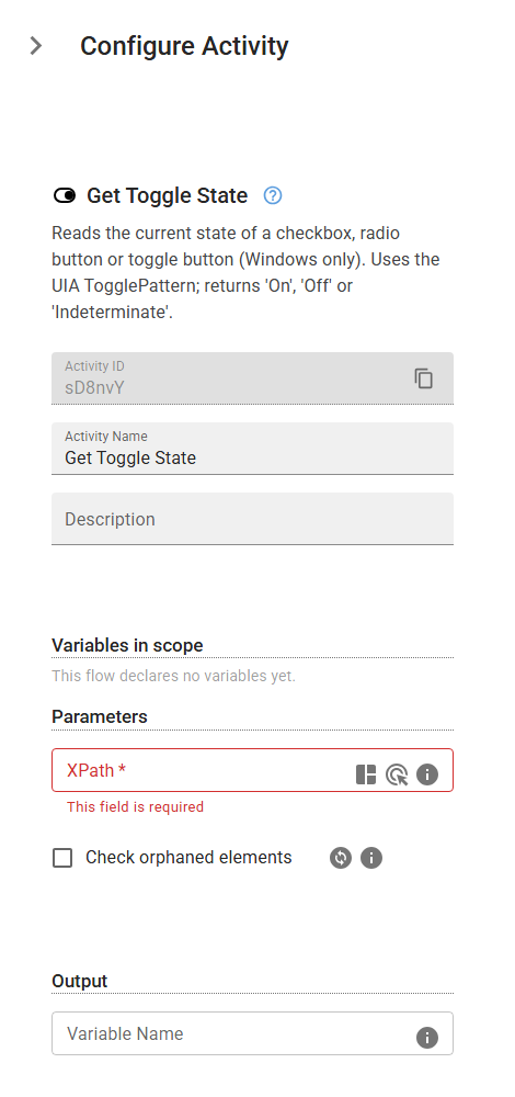 The GetToggleState activity in the designer