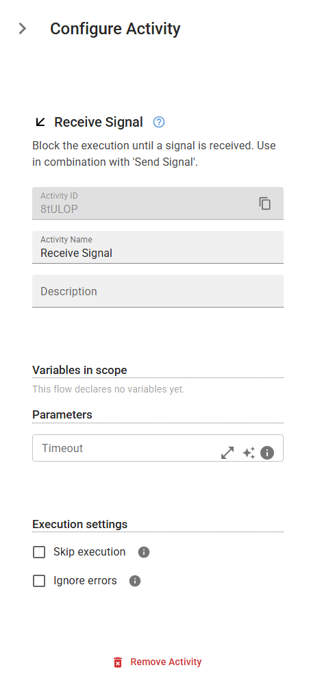 The ReceiveSignal activity in the designer