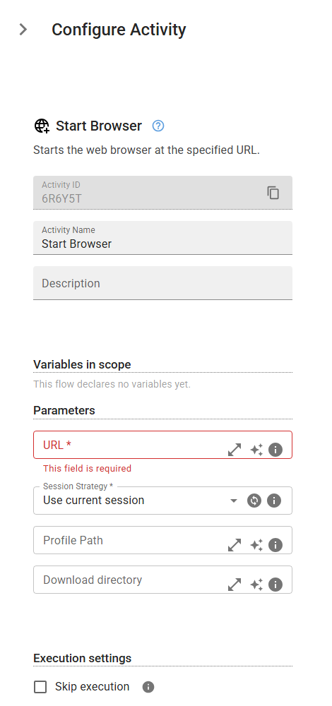 The StartWebBrowser activity in the designer