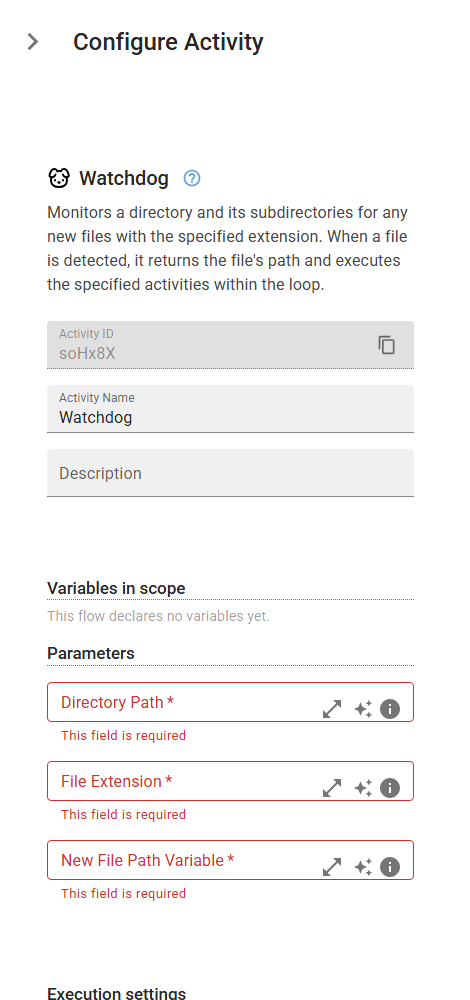 The Watchdog activity in the designer
