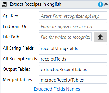 Extract receipts designer