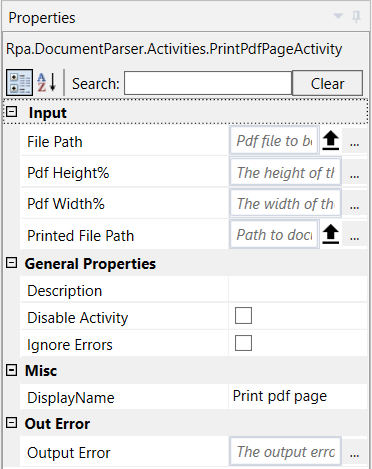 Docx to PDF properties