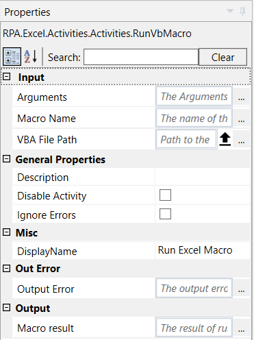 Excel to Datatable properties