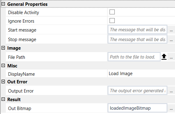 Load image properties