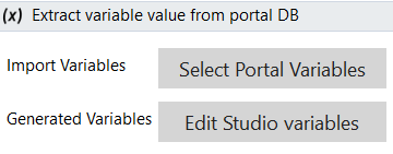 Import variables designer