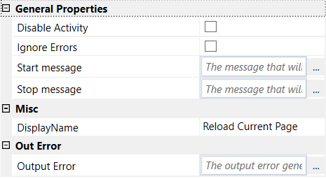 Reload Current page properties
