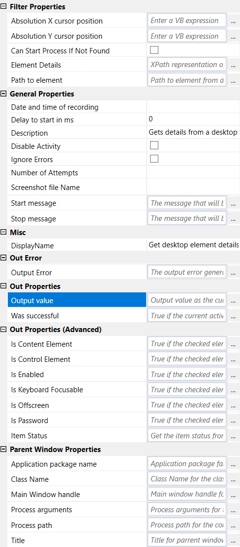 Rinkt mouse activity properties